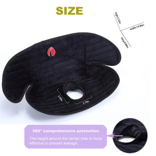 Miniatura 5 de Protector de asiento de coche para bebé, protector de asiento de automóvil con forro impermeable para asiento de automóvil de seguridad infantil