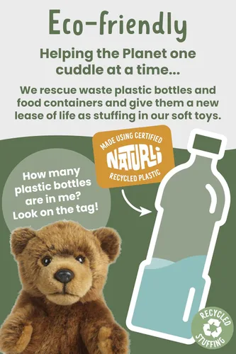 Miniatura 5 de Living Nature Peluche de oso marrón Animal esponjoso Regalo de juguete suave para niños 6 pulgadas