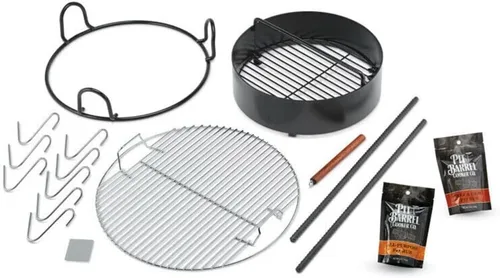 Miniatura 3 de Pit Barrel Cooker Paquete Clásico - Ahumador de Tambor de 18.5 Pulgadas Parrilla de Barbacoa de Acero Recubierto de Porcelana Incluye 8 Ganchos