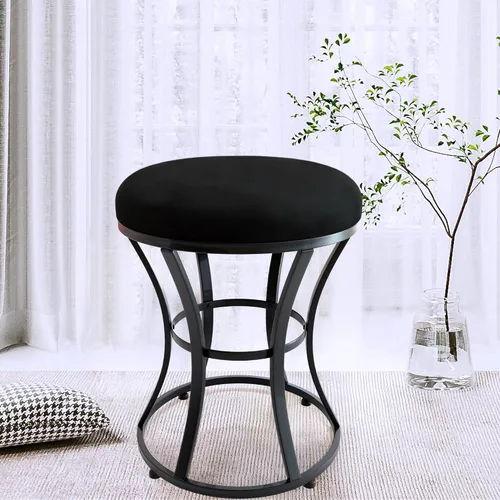 Miniatura 2 de Taburete de tocador pequeño, taburetes de maquillaje para escritorio de tocador, silla de tocador de baño, taburete metálico para sala de estar