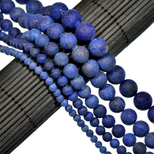 Miniatura 32 de AD Beads Hermosas cuentas sueltas redondas de piedras preciosas mate naturales de 0.157-0.472 in (0.315 in, 33 amazonita mate)