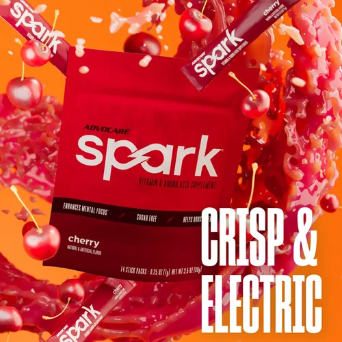 Miniatura 6 de AdvoCare Spark Cherry Energy Drink 14 bolsas de una sola porción (3.5 onzas)