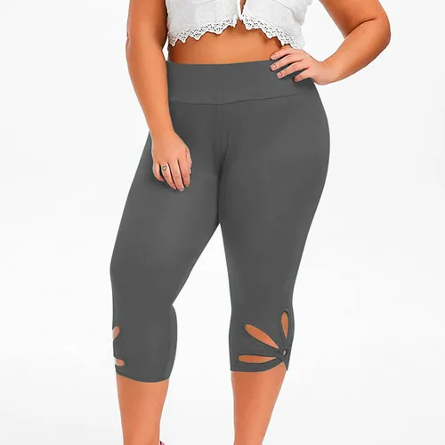 Miniatura 57 de Pantalones capri para mujer, estilo casual, de verano, elásticos, de cintura alta, pantalones de yoga, ajuste atlético, pantalones deportivos