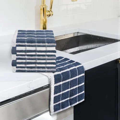 Miniatura 6 de Urban Villa Paños de cocina de rizo de algodón, altamente absorbentes, de secado rápido, súper suaves, de primera calidad, con lazo para colgar, 035