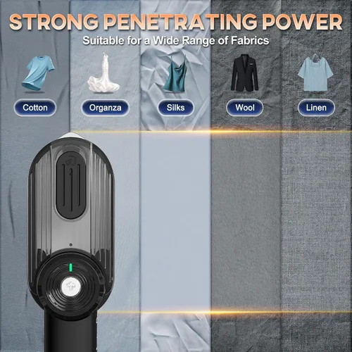 Miniatura 8 de Vaporizador de viaje para ropa, plancha pequeña, vaporizador portátil de 1000 W y mini plancha, calor rápido de 10 segundos, mini vaporizador