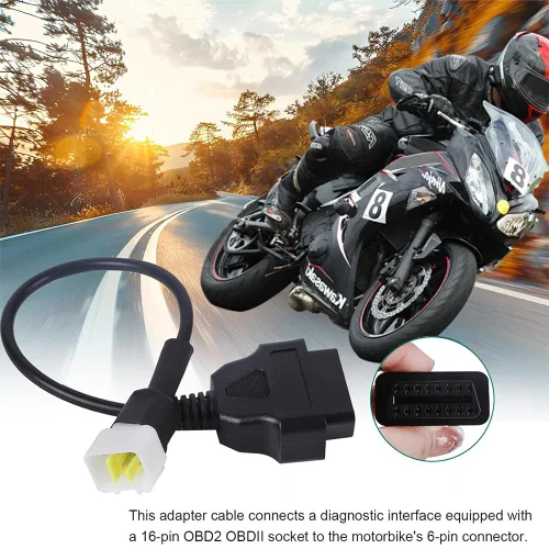 Miniatura 7 de AntiBreak Delphi Benelli 6pin 6pin Adaptador de motocicleta Motorrad Motor OBD2 conector compatible con Benelli OBD Obd2 escáner diagnóstico