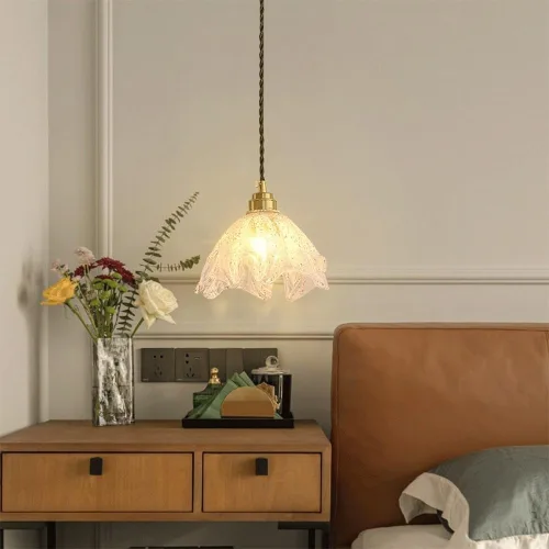 Miniatura 3 de Modern Creative Irregular Glass Pendant Lights, Nordic Retro Gold Hanging Pendant Lamp, Brass Adjustable Cord E27/E26 Sockets Chandelier for Kitchen