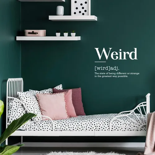 Miniatura 2 de Vinilo decorativo para pared, definición extraña, 22 x 35 pulgadas, motivacional, moderno, único, humor para crecer para el hogar, dormitorio