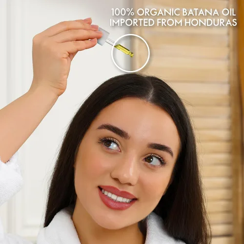 Miniatura 2 de SugarBearPro Batana - Aplicador de aceite para el cabello y cuentagotas de vidrio, 1 oz + gomitas veganas de vitaminas para el cabello, suministro