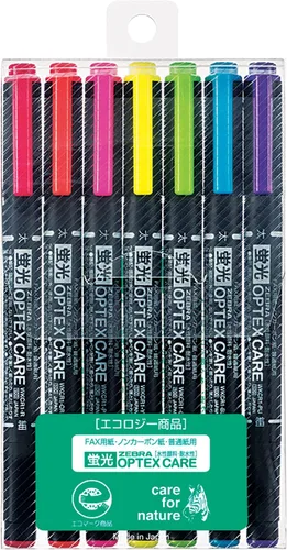 Miniatura 9 de ZEBRA B-WKCR1-BL Resaltador, Optex Care, azul, 10 bolígrafos