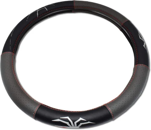 Miniatura 4 de Elektroplate Metalhead Spider - Funda para volante de alta calidad, tamaño pequeño, se adapta a automóviles con diámetro de 13.9 a 14.6 pulgadas