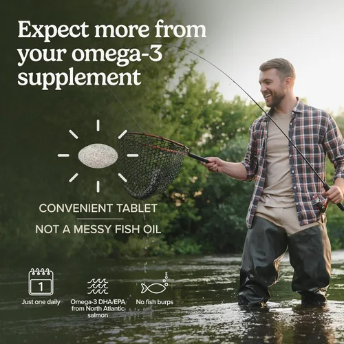 Miniatura 2 de Terry Naturally Vectomega - Suplemento con EPA y DHA - Tabletas Omega-3 para apoyo a la salud cerebral y cardíaca - Suplemento nutricional