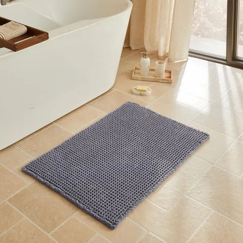Miniatura 72 de Triohero Tapete de baño con diseño de gofre, tapete de baño pequeño y bohemio, antideslizante, lavable, ultra suave, súper absorbente, de secado