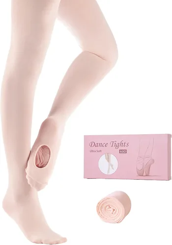 Miniatura 3 de MdnMd Girls' Women's Ballet Tights Ultra Soft Convertible Dance Leggings Transition Tights for Toddler Kids Adult
