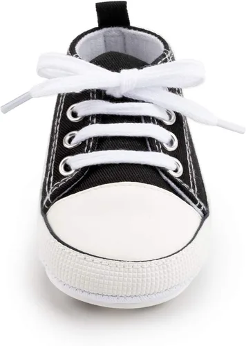 Miniatura 3 de KIDSUN zapatos deportivos altos hasta el tobillo para bebés, niños y niñas con suela antideslizante, suaves, para recién nacidos, zapatos