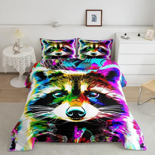 Miniatura 9 de Erosebridal Phoenix - Juego de edredón tamaño individual, juego de ropa de cama con estampado de pájaro mágico, estampado de pájaros mágicos, Multi