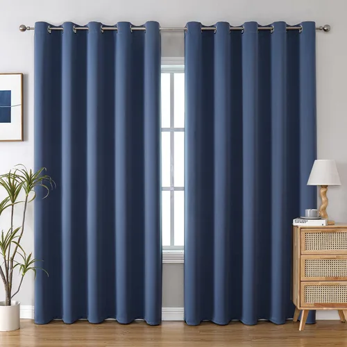 Miniatura 40 de ChrisDowa - Cortinas de cenefa pequeñas para cocina, cortinas cortas con ojales y aislamiento térmico para oscurecer la sala y habitación