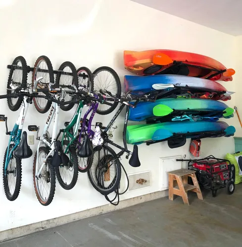 Miniatura 7 de StoreYourBoard Estante de Almacenamiento para Bicicletas – Estante para Bicicletas de Garaje de Servicio Pesado para 5 Bicicletas, Estante Vertical