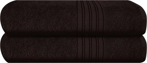 Miniatura 49 de BOUTIQUO Juego de 2 toallas de baño 100% algodón de 28 x 55 pulgadas, toallas de baño grandes ecológicas, compactas, de secado rápido, ligeras, Rosa