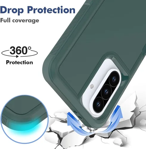 Miniatura 96 de Jeylly Compatible con Samsung Galaxy A22 5G Funda, Funda Samsung A22 5G con 2pcs protectores de pantalla de vidrio templado
