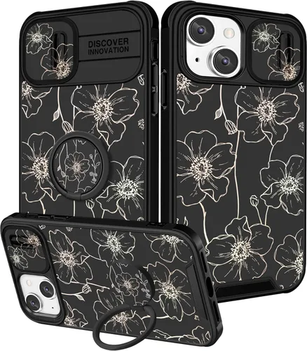Miniatura 34 de Funermei Funda 2 en 1 para iPhone 13/iPhone 14 para mujeres, linda funda de teléfono con calavera para niñas, diseño de esqueleto gótico, divertido