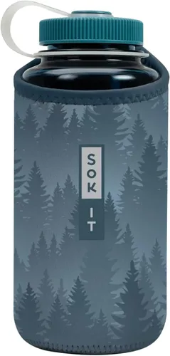 Miniatura 27 de Sok It BotlSok Funda para botella de agua con cubierta de neopreno aislante (Floral abstracto, se ajusta a CamelBak o Nalgene de 12 onzas)