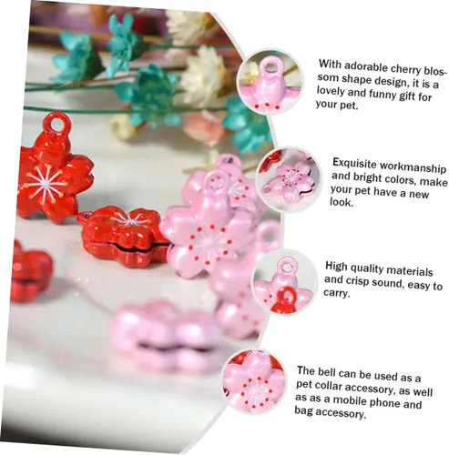 Miniatura 4 de POPETPOP Collares para cachorros, 5 piezas, aretes blancos de campana, mini collar de cachorro, collar de perro, dijes de joyería, pendientes