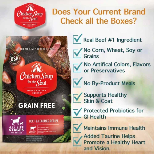 Miniatura 2 de Chicken Soup for The Soul All Natural Premium - Alimento seco para perros sin granos para toda la vida, primer ingrediente de carne real, sin