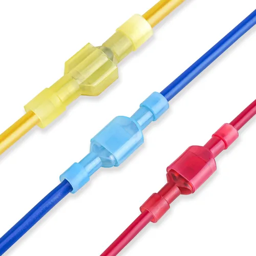 Miniatura 5 de TICONN Juego de 200 piezas de conectores con desconexión rápida de pala de nylon, terminales eléctricas aisladas, juego de variedad de terminales