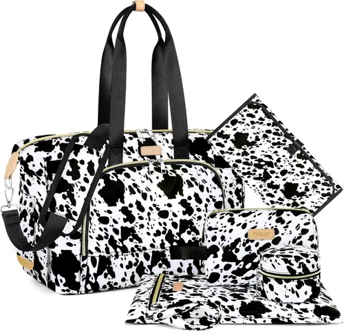 Miniatura 18 de ITIEZY Bolsa de pañales tipo tote para bebé - Bolsa grande para mamá con cambiador portátil, estuche para chupete, bolsas de hospital, bolsa