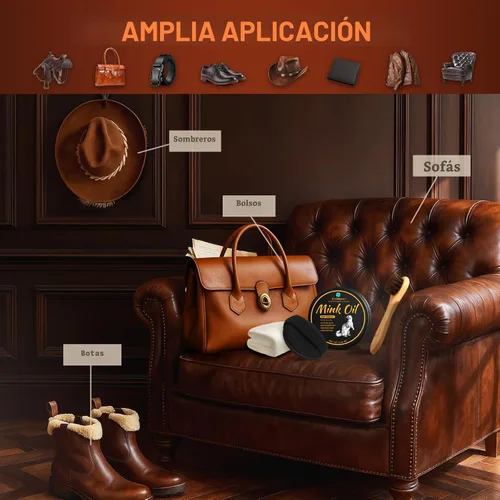 Miniatura 3 de Feilove Acondicionador y limpiador de cuero con aceite de visón 4 en 1, 3.52 onzas, fórmula impermeable prémium para botas y zapatos