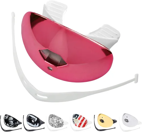 Miniatura 15 de Protector bucal de fútbol americano con correa, protector bucal transpirable para jóvenes y adultos, protector de dientes y labios