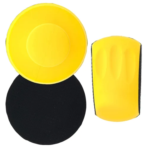 Miniatura 8 de Dura-Gold Pro Series - Bloque de lijado manual de 6 pulgadas de forma redonda para discos de lijado PSA y PSA de 6 pulgadas, paquete de 2