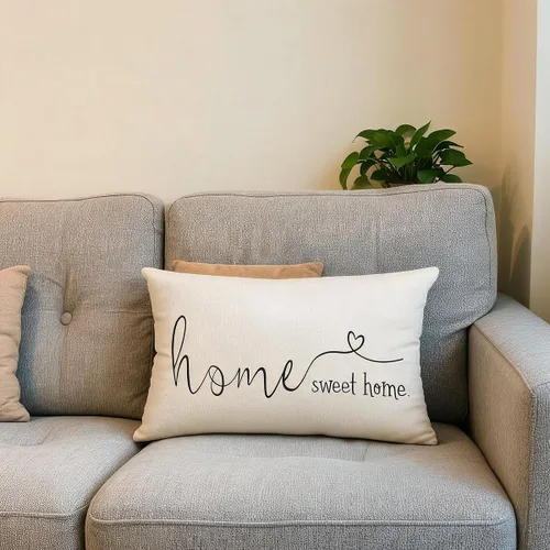 Miniatura 7 de Fundas de almohada decorativas estilo casa de campo con citas "Home Sweet Home", 18 x 18 pulgadas, funda de cojín lumbar decorativa para casa