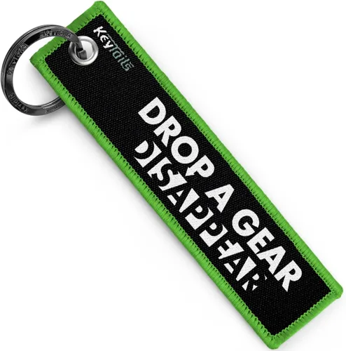 Miniatura 9 de KEYTAILS Llaveros, Etiqueta de Llave de Calidad Premium para Motocicleta, Automóvil, Scooter, ATV, UTV [Drop A Gear & Disappear] Gris