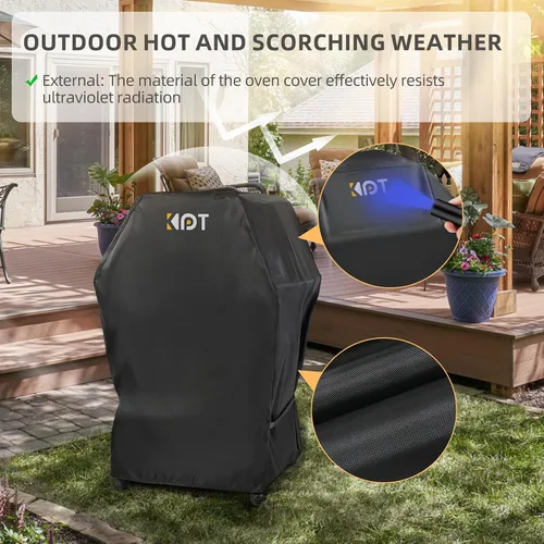 Miniatura 5 de KPT Cubierta de Parrilla de 30 Pulgadas para Parrilla al Aire Libre - Cubierta de BBQ 420D Resistente al Agua de Servicio Pesado con Gancho