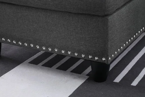 Miniatura 11 de Ball & Cast Sofá modular modular en forma de L de 98 pulgadas para sala de estar con tumbona y otomana de almacenamiento, juego de sofá modular
