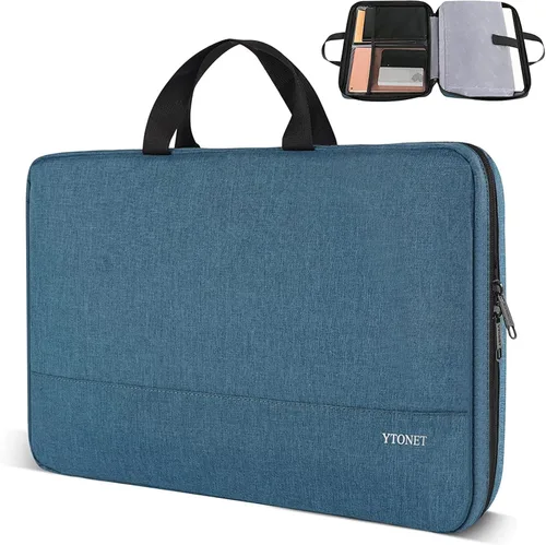 Miniatura 12 de Ytonet Funda profesional para transportar laptop de 15.6 pulgadas, resistente al agua, compatible con la TSA, con asas, compatible con laptops Rosa