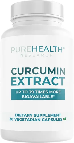 PUREHEALTH RESEARCH Extracto de curcumina, suplemento de cúrcuma de alta absorción para apoyo inmunológico, articular y muscular, para la salud del