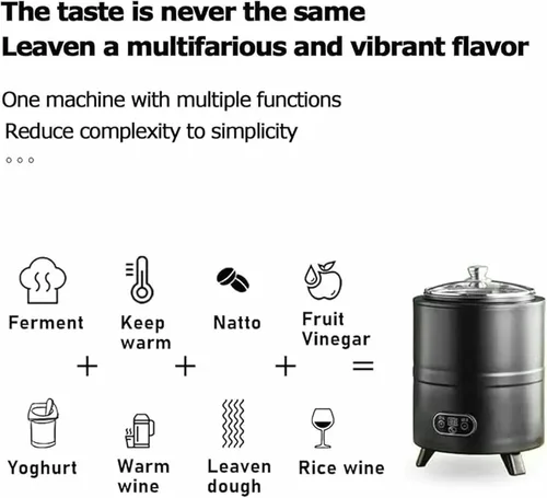 Miniatura 2 de Máquina comercial de fermentación de yogur, máquina automática LCD digital para hacer yogur, fabricante de yogur eléctrico portátil para yogur