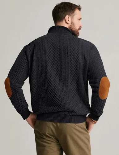 Miniatura 6 de Suéter de manga larga para hombre, casual, con botones de un cuarto, con cuello alto, sudadera con capucha