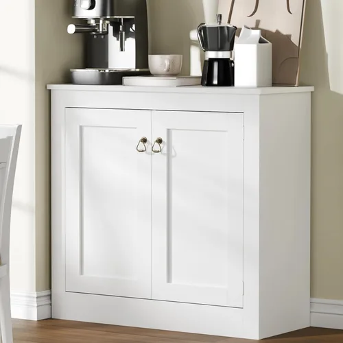 Cozy Castle Gabinete de buffet con almacenamiento – Armario de almacenamiento de cocina, mesa consola de madera, cafetería, armarios decorativos
