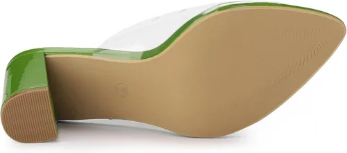 Miniatura 6 de Allegra K Sandalias transparentes de tacón grueso para mujer