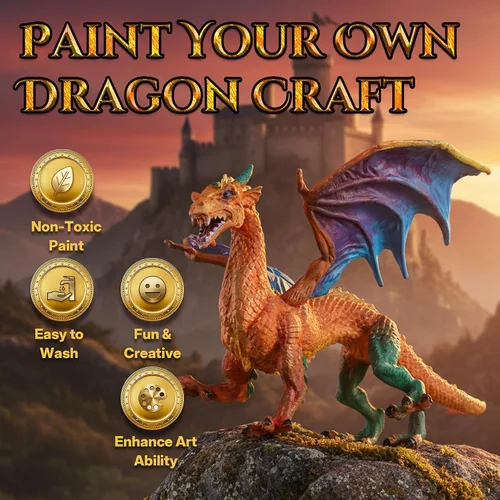 Miniatura 4 de Kits de pintura de juguetes de dragón SOLDAY para niños Artes y manualidades Edades 3 6 5 7 9 12 Niños Niñas para hacer tus propias figuras pintadas
