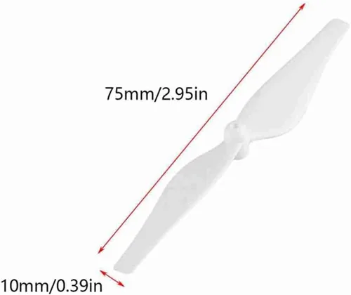 Miniatura 5 de RiToEasysports Juego de 4 pares de cuchillas de hélice, juego de repuesto de hélice de dron ligero de fibra de carbono para DJI Tello (blanco)