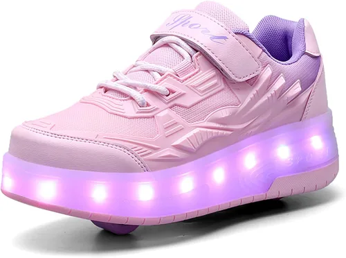 Patines de Ruedas para Niños - Zapatos de Patines de Ruedas - Zapatillas 2 en 1 Zapatos de Patines Adecuados para Deportes al Aire Libre Comienza la