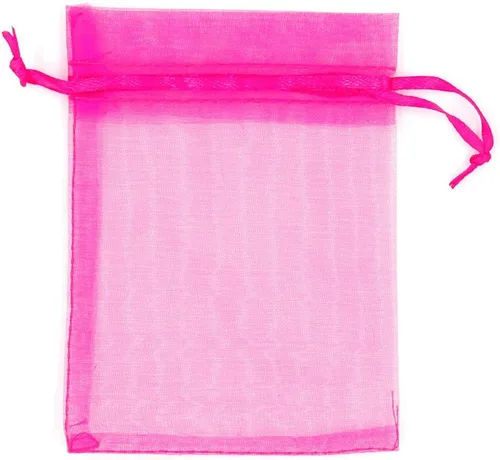 Miniatura 15 de ATCG 50 bolsas de organza grandes con cordón de 8 x 12 pulgadas, decoración de festivales, bodas, fiestas, bolsas de maquillaje (blanco)