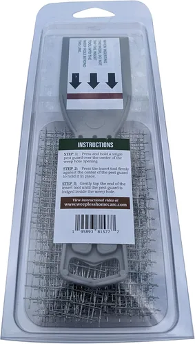 Miniatura 2 de Kit de protección contra plagas Weep Hole Weepless - Malla de alambre galvanizada precortada de 1/4 pulgadas, paquete de 50, mantiene a avispas