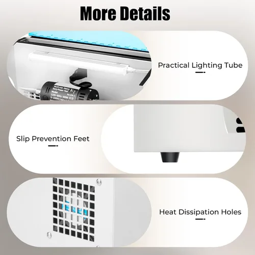 Miniatura 7 de Máquina pulidora de pulido de mesa 110 V Pulidor de joyas Colector de polvo y luz 8000RPM 200W, pulidor de joyería para pulir joyas
