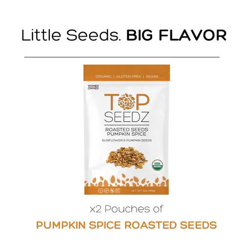 Miniatura 2 de Top Seedz Semillas tostadas de calabaza veganas certificadas sin gluten Paquete de 2 6 onzas Hecho de semillas de girasol y calabaza sin